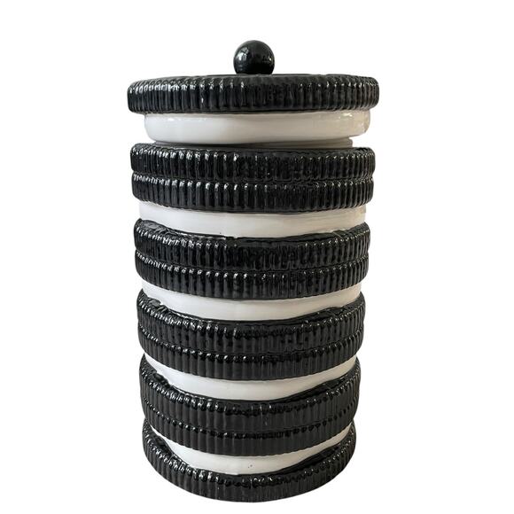 1970's Vintage Stacked OREO Cookie Jar Container With Lid